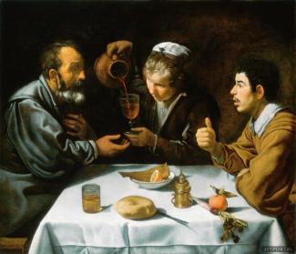 Velazquez: Étkező parasztok, 1618-1619, olaj, vászon, Szépművészeti Múzeum