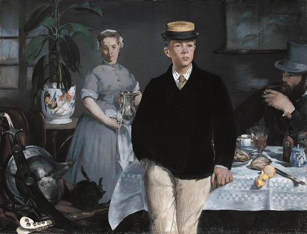 Manet: Reggeli a műteremben, 1868–1869, Neue Pinakothek, München