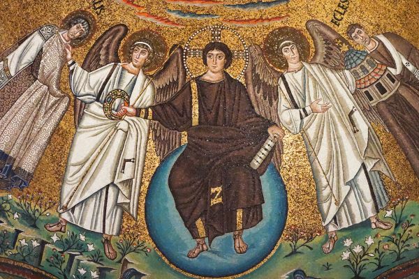Trónoló Krisztus, San Vitale bazilika, Ravenna